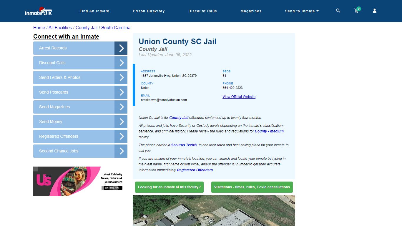 Union County SC Jail - Inmate Locator - Union, SC